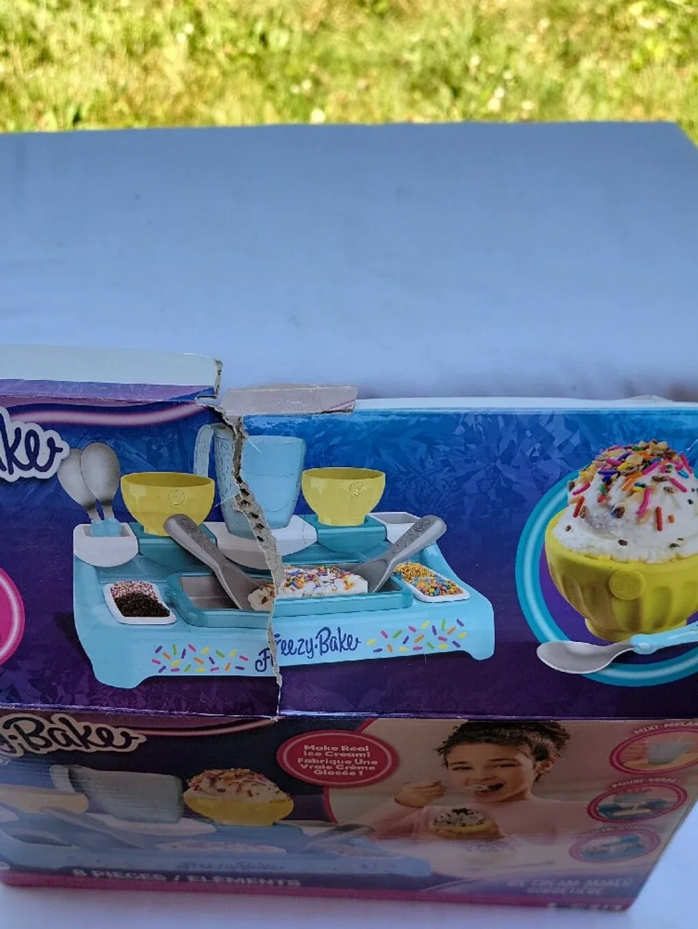 Freezy-Bake Kids Ice Cream Maker Playset - Blue & Yellow